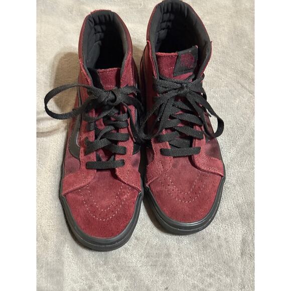 VANS Sk8 Reissue High Metallic Twill Port Royale Size EU 37 Burgundy Suede - Picture 3 of 8